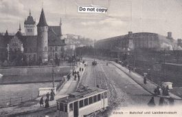 Zürich  ZH   -   Tram am Bahnhof mit Landesmuseum