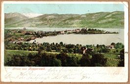 1900 - Lithographie - Gruss aus Rapperswil - UPU