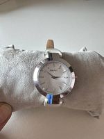 DKNY Uhr weiß mir Lederarmband 