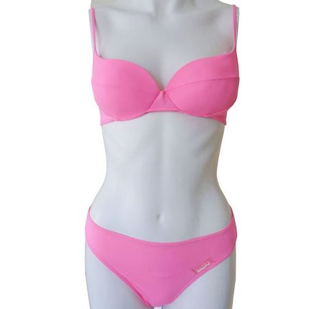 Bikini M neon pink VINTAGE 1980s LAHCO NEU aus altem Bestand