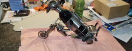 Flaschenhalter Motorrad Metall Deko guter Zustand