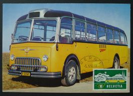 1953, Maximumkarte Nr.314 Alpenpost Postauto