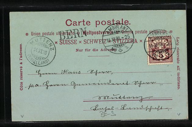 Cartoline postali: Mondschein-AK Bern, Flusspartie mit Br – Usato da Berlin venduto da bartko-reher 1