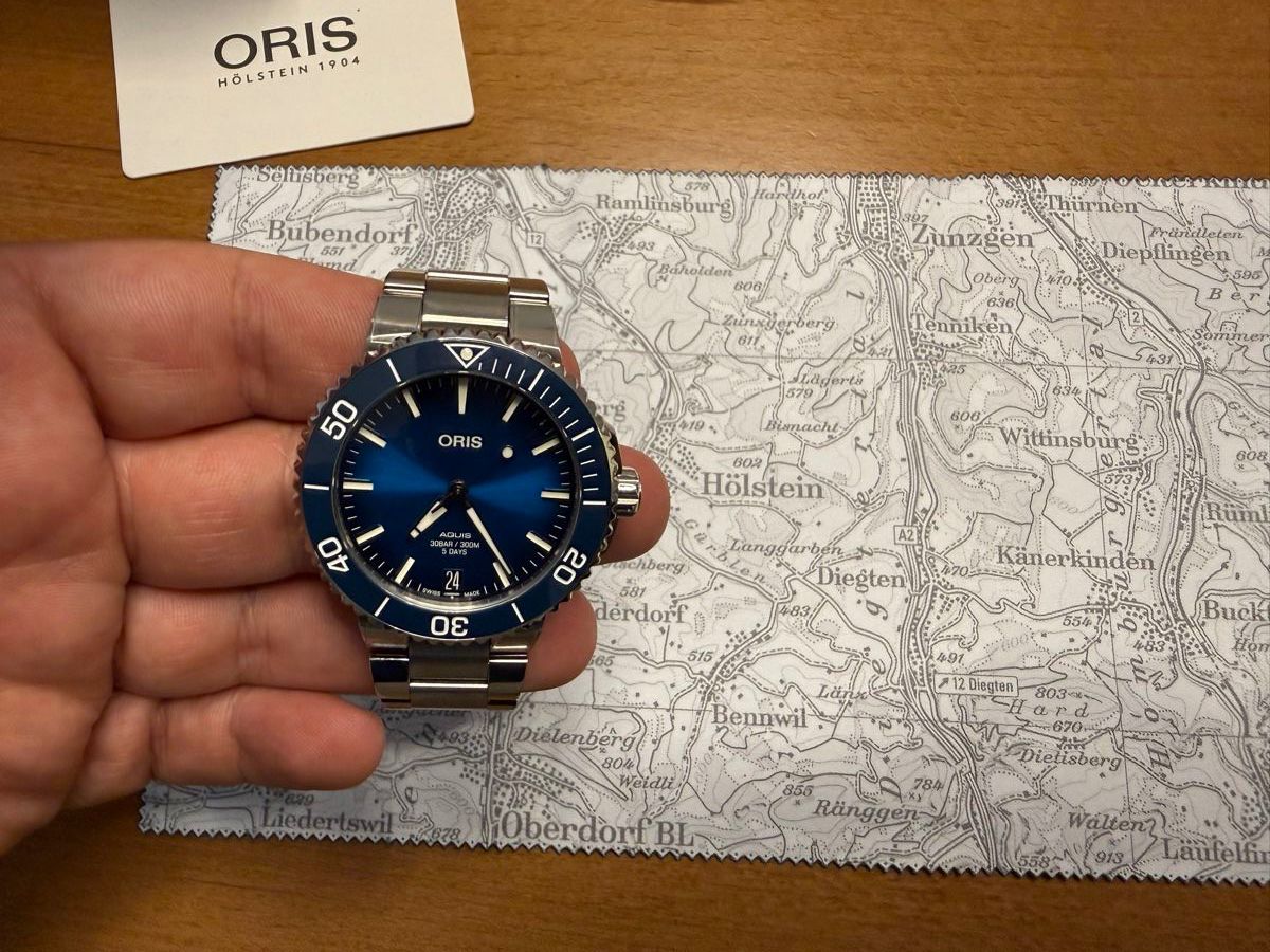 Oris Orologi: Oris Aquis Cal.400-2 41.5mm Blau – Usato da Frenkendorf venduto da VT06 4