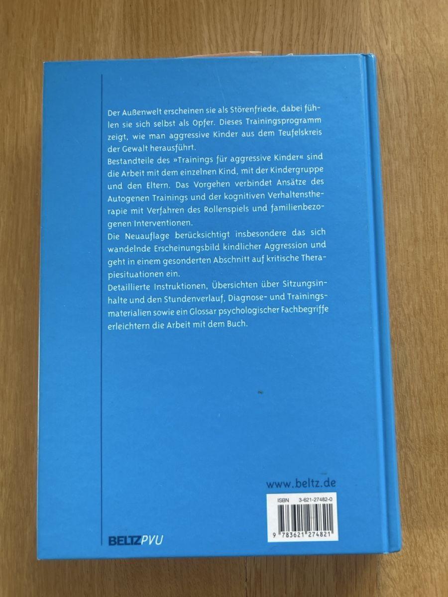 Libri: Petermann: Training mit aggressiven Kindern, Top Zustand! – Usato da St. Gallen venduto da salsera85 1