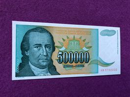 Belgrad 1993 - Jugoslawien - 500000 Dinara UNC - Obradović