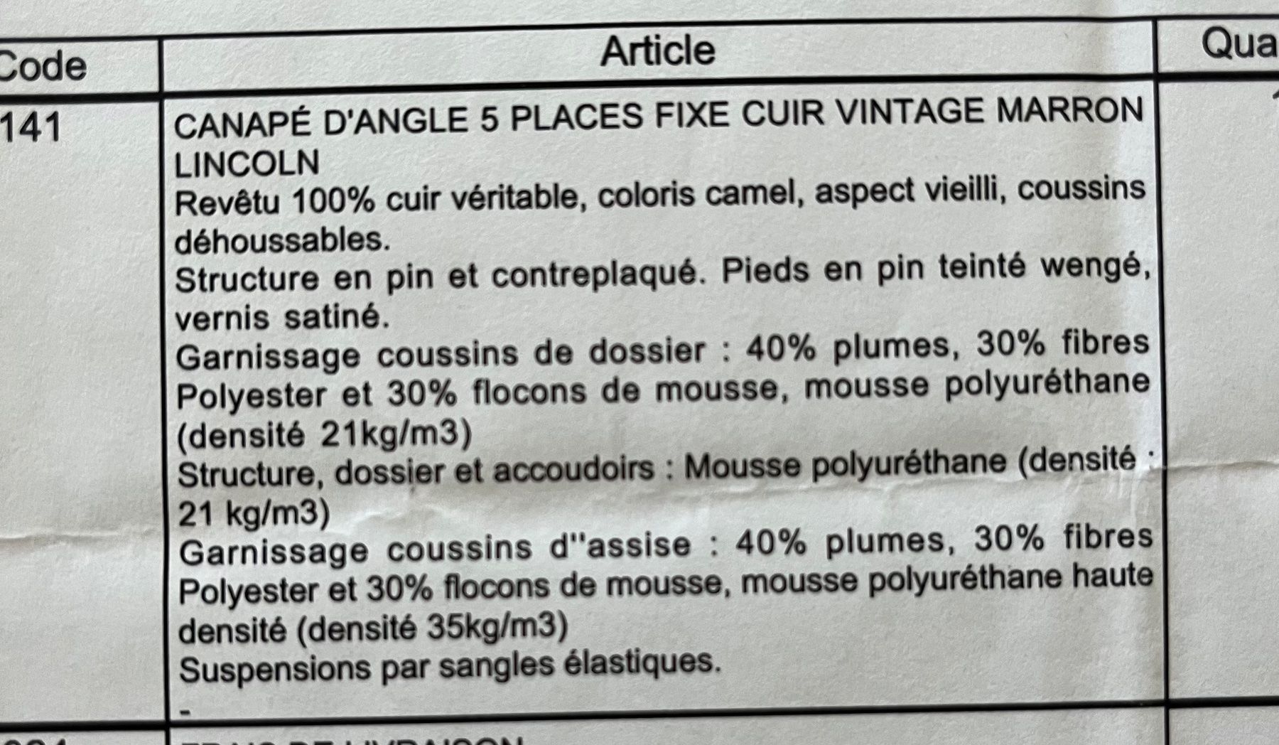 Maisons du monde Divani: Canapé d'angle en cuir clair – Usato da Carouge GE venduto da ANS1 5