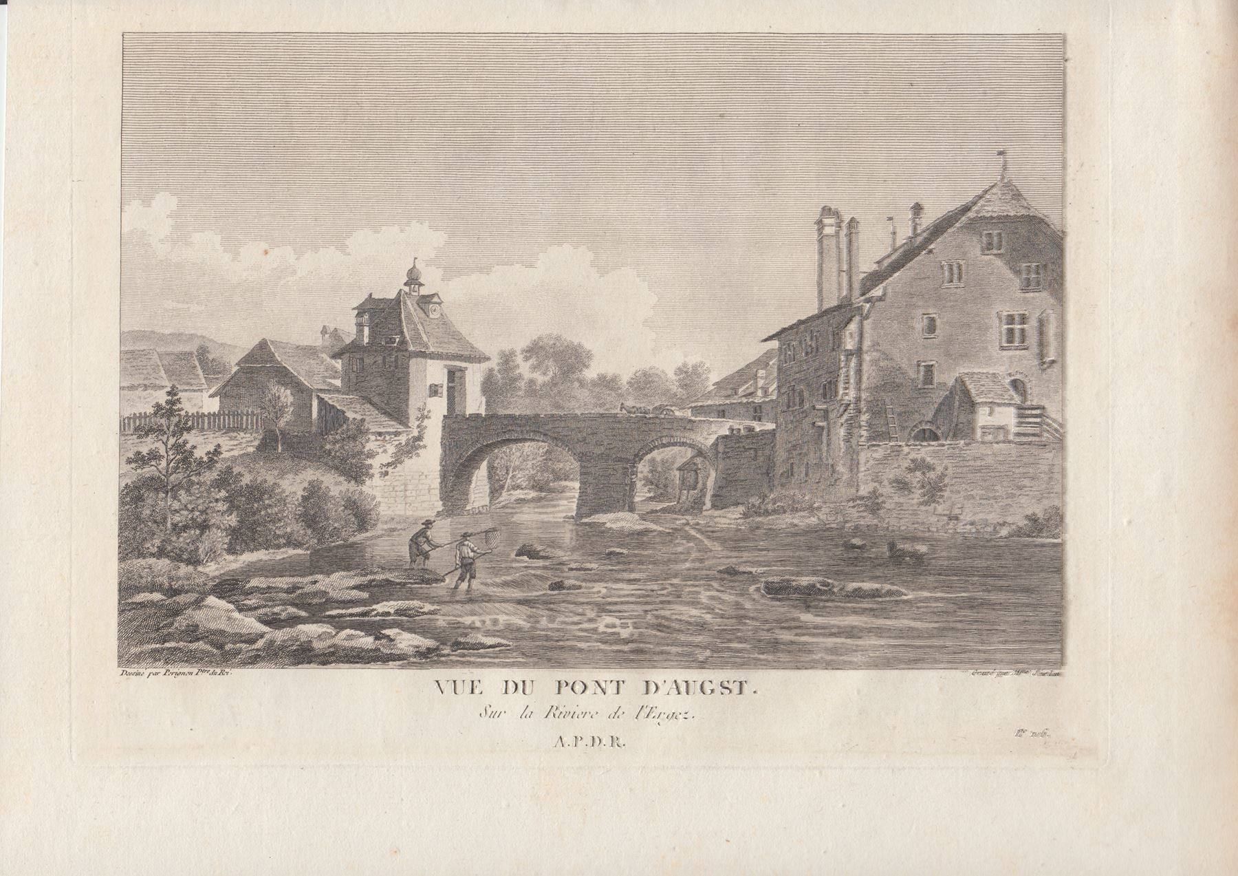 Posters & Illustrations: AUGST, BASELLAND, KUPFERSTICH 1788 – Antique à Grüningen par Kartensammler 1