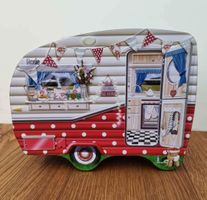 Süsse Blechdose im Retro Camping-Look, Top Zustand!