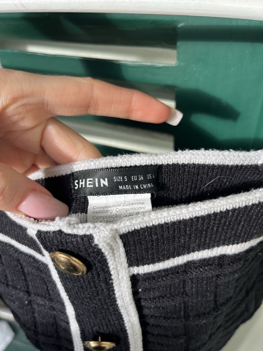 Top: Top elegant, Grösse S, Schwarz/Weiss – Usato da Bern venduto da valery_la_cherry 1
