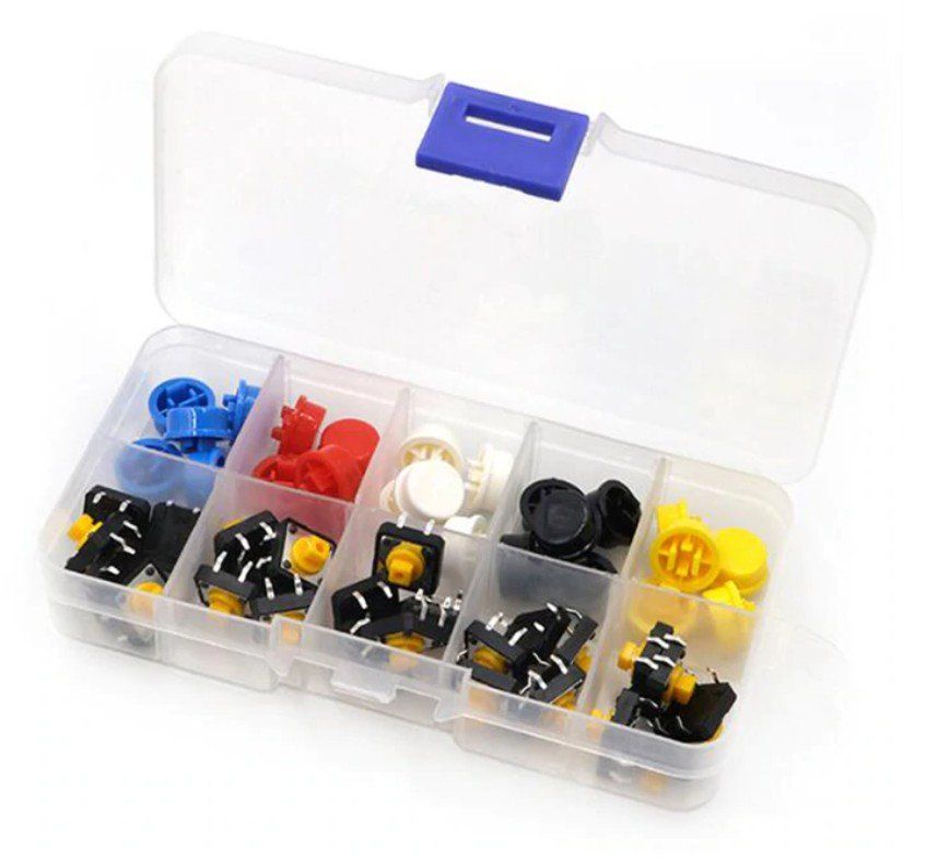Interrupteurs: 12mm Tactile Switch Taster Kit in Box – Neuf avec emballage d'origine à Illnau par diy-shop