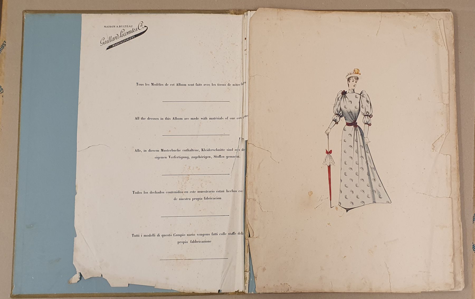 Bücher: antike Modemappe - Gaillard Lecomte Paris  um 1890 – Gebraucht aus Kreuzlingen von Rschweiz1 1