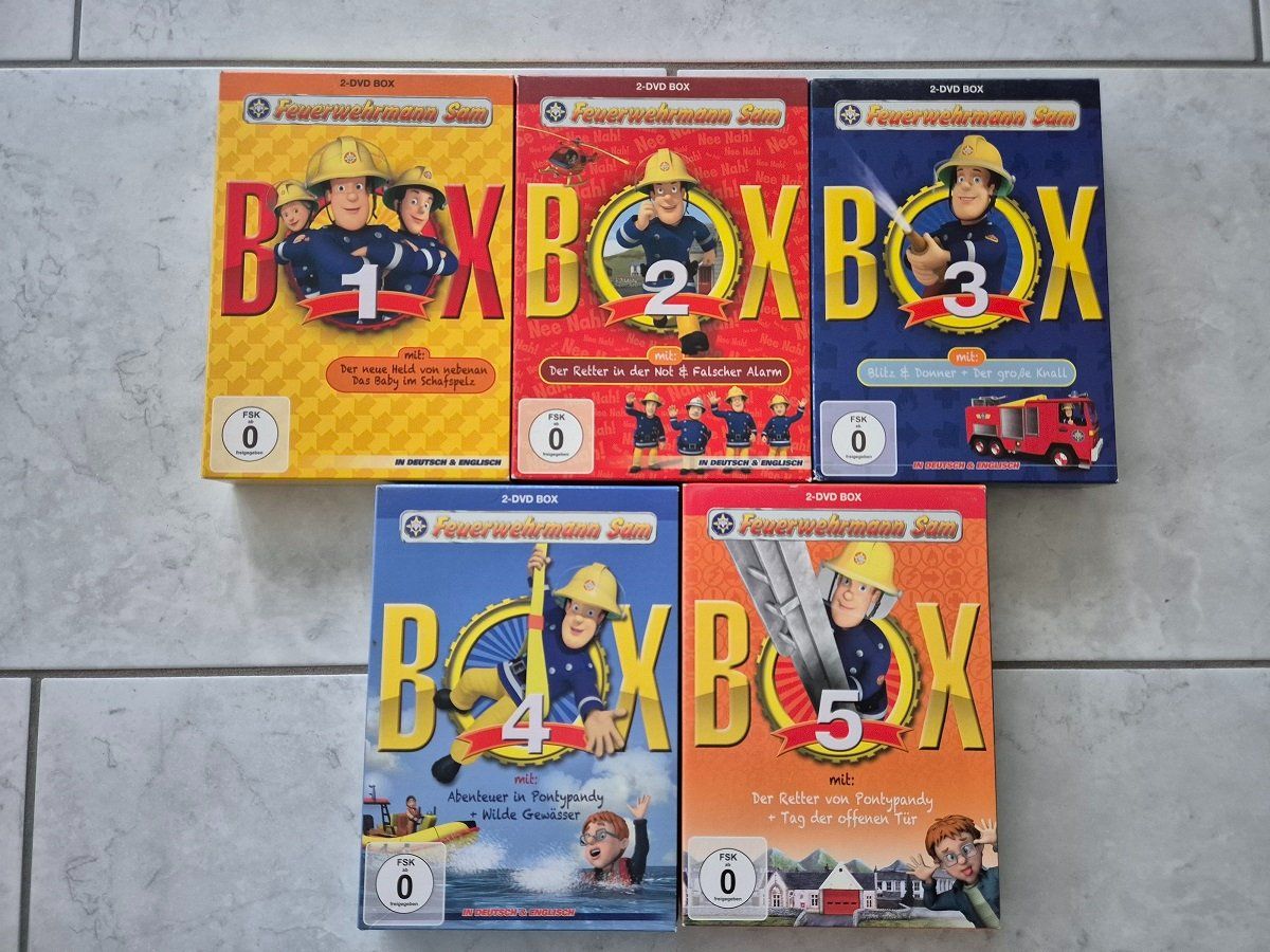 Tutti i DVDs: 5x 2-DVD-Box Feuerwehrmann Sam Konvolut – Usato da Thun venduto da Sheepli