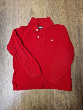 Poloshirt, Langarmshirt, Benetton, Gr. 120