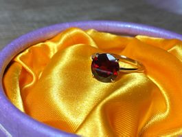 Granat Ring Silber 925 vergoldet 💎✨