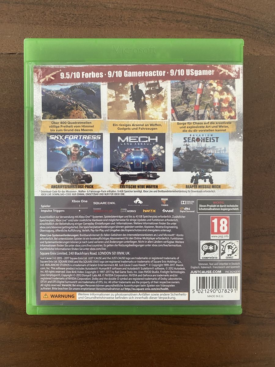 Microsoft Giochi: Just Cause 3 für Xbox One – Usato da Thunstetten venduto da Virus_33 2