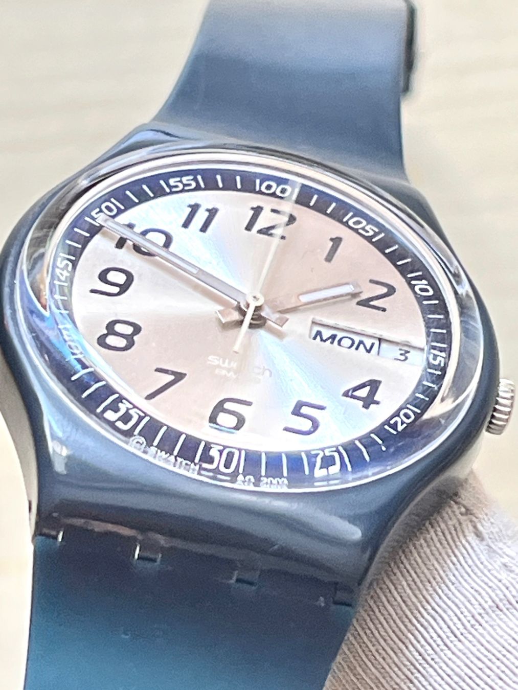 Swatch Orologi: Swatch Armbanduhr, blau – Usato da Grenchen venduto da chththl 5