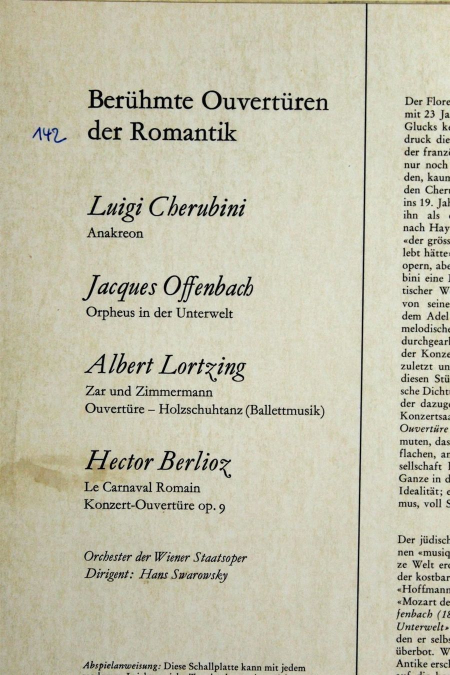 CDs: Berühmte Ouvertüren der Romantik – Gebraucht aus Bern von kultiges 4