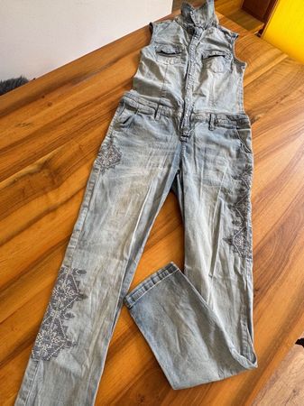 NILE ATELIER cooler leichter Jeans Overall Jumpsuit Gr. XS