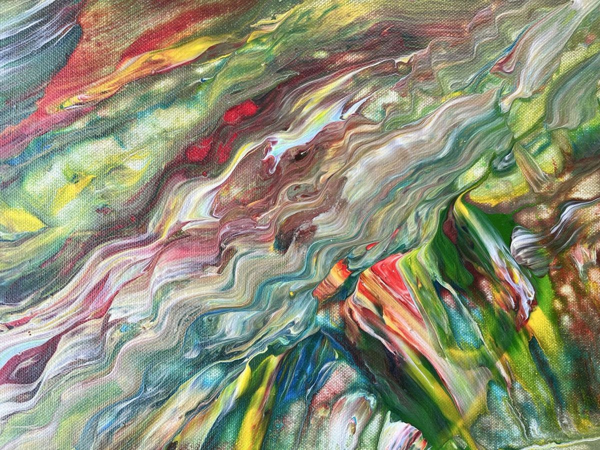 Gemälde: Abstraktes Gemälde, Acrylfarben, 30x40 cm, Unikat – Neu (gemäss Beschreibung) aus Hochdorf von Jasminurschel 3