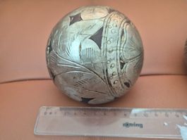 Boule de bonheur décoration en bois et métal C82, prix 1 pce