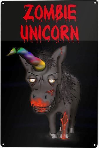 Insegne: Blechschild - Zombie Unicorn – Nuovo e nell'imballaggio originale da Buchs SG venduto da Skullep 1