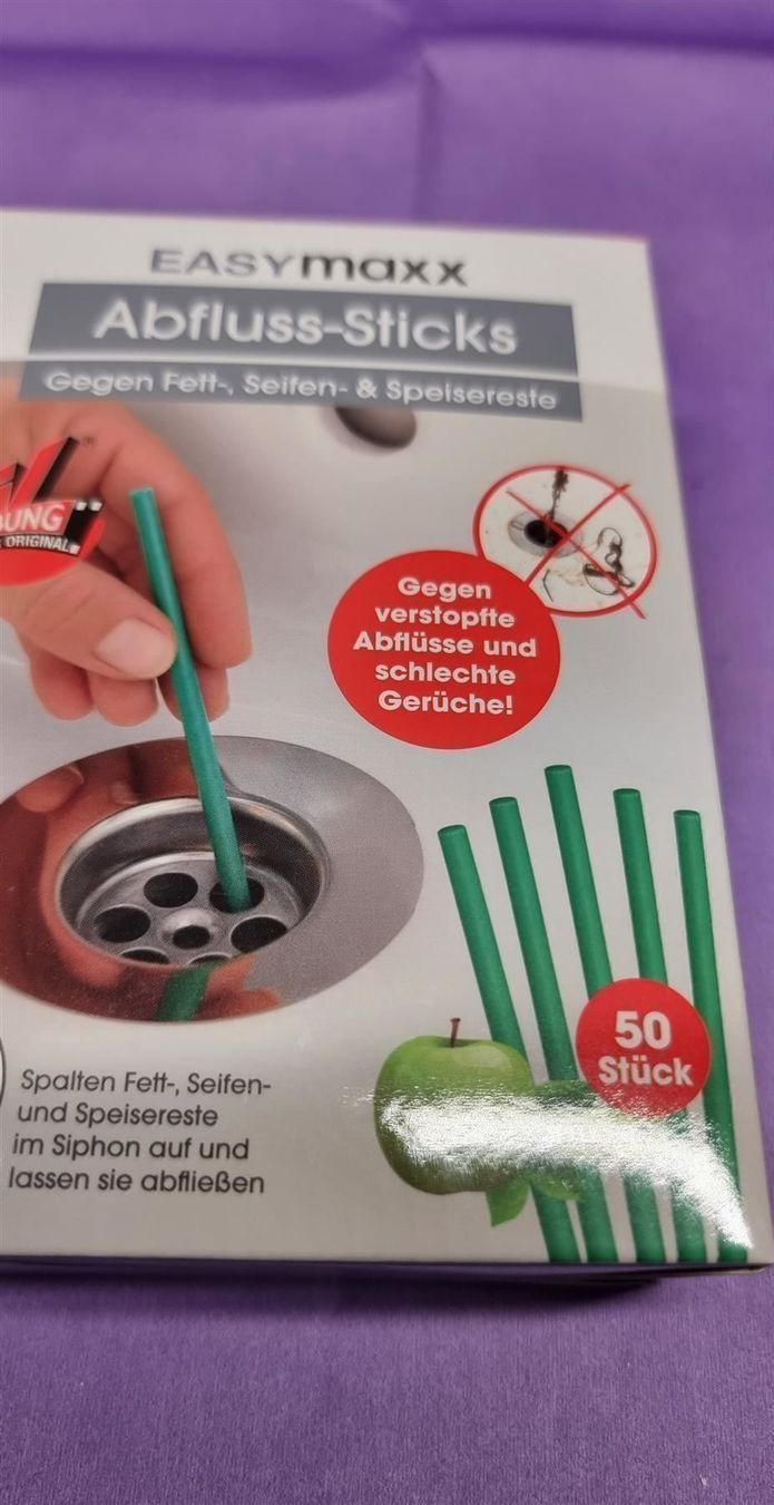 Pflegeprodukte: EASYmaxx Abflussreiniger-Stick 50Stk – Neu und originalverpackt aus Rebstein von James-Dean 2
