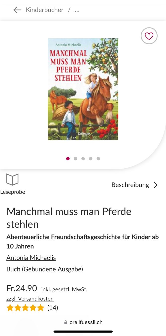 Bücher: Neu** Jugendbuch über Geschichte mit Pferde – Neu und originalverpackt aus Zürich von sar_8cpg 2