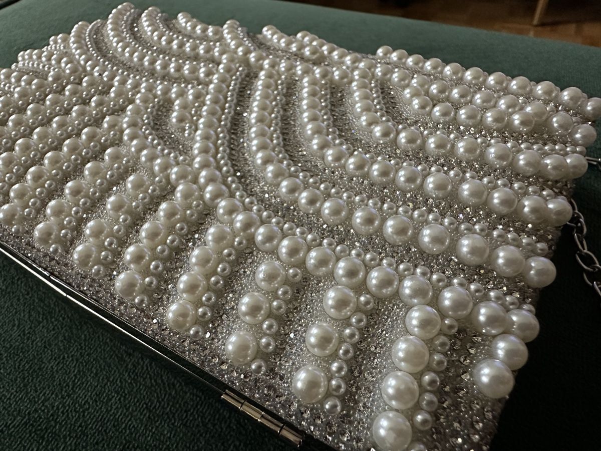 Borse da donna: Bridal Pearl Clutch - Evening, Wedding bag – Usato da Genève venduto da Good_finds 9