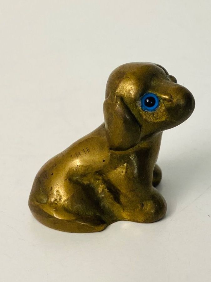 Statuette: Briefbeschwerer Talisman Dackel Messing Mid Century 60s – Usato da Zürich venduto da Arche_Brockenhaus 2