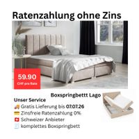 Neues Boxspringbett 180 × 200 cm – Neu & originalverpackt