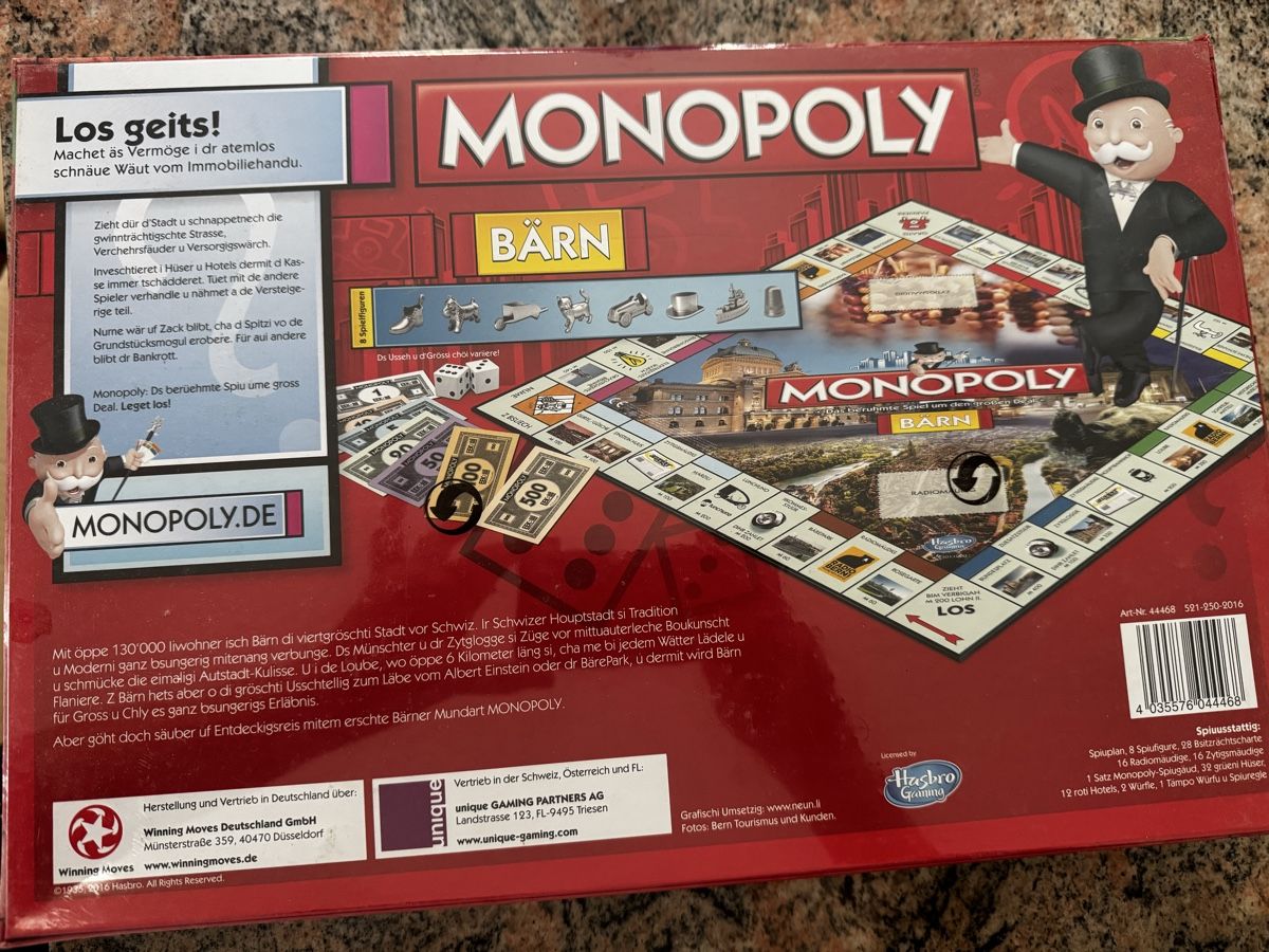 Jeux: Monopoly Bern Edition Board Game New – Neuf avec emballage d'origine à Olten par Asaliya 1