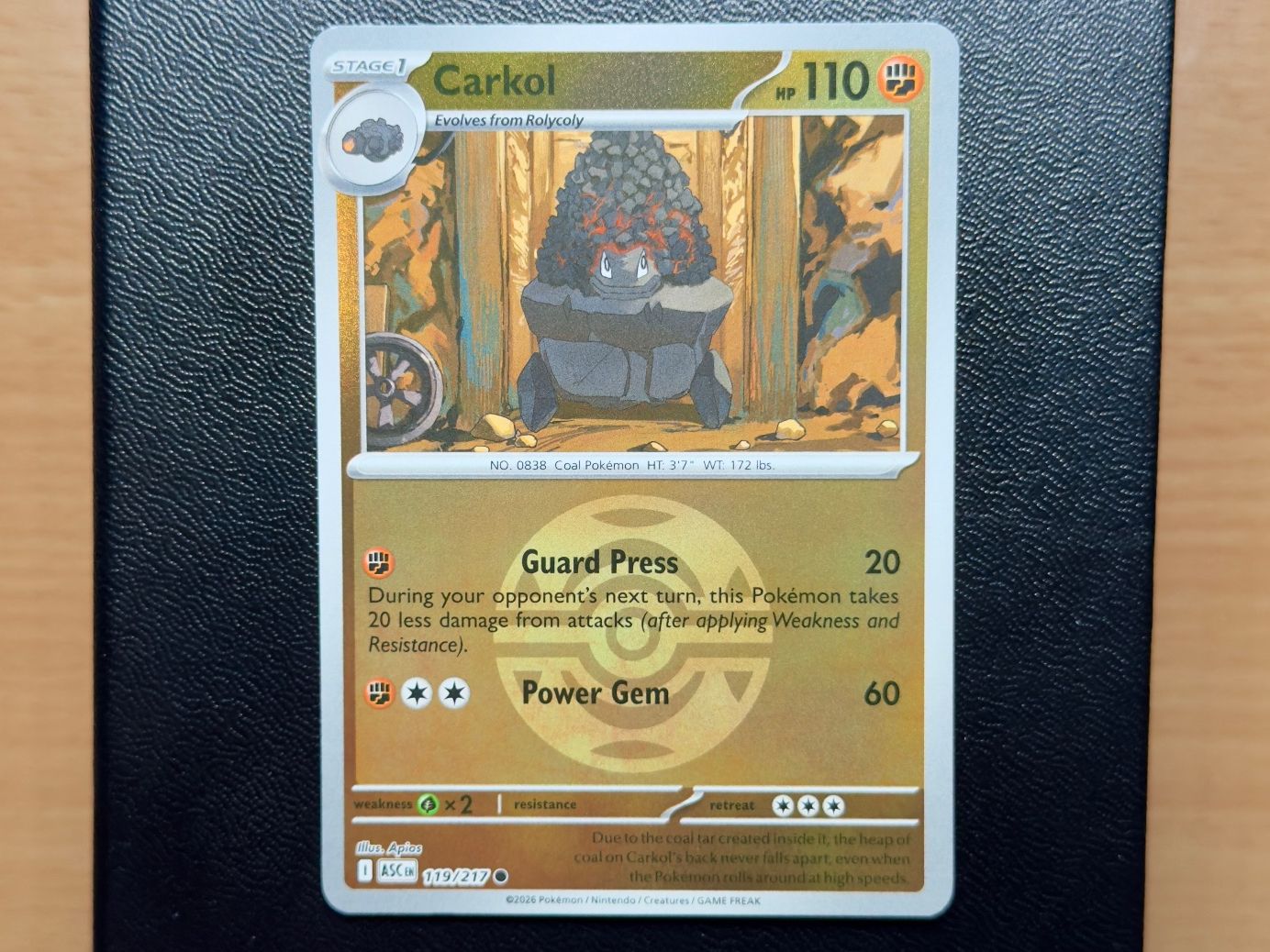 Pokémon Carte collezionabili: Carkol Reverse (119/217) - ASCENDED HEROES - ASC EN – Usato da Chézard-St-Martin venduto da Kro_Cards