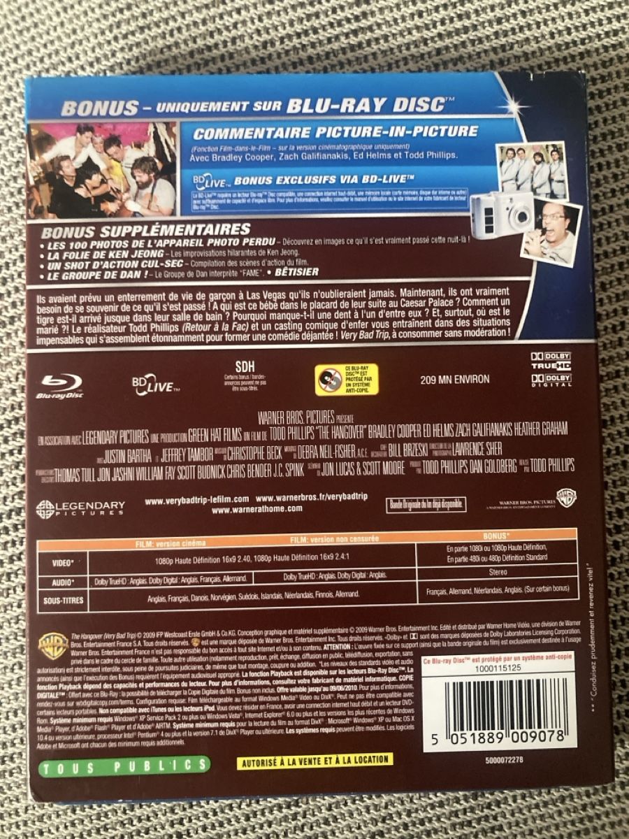 Tutti i DVDs: Very Bad Trip - version non censurée (Blu-Ray) – Usato da Neuchâtel venduto da Tradeboi 1