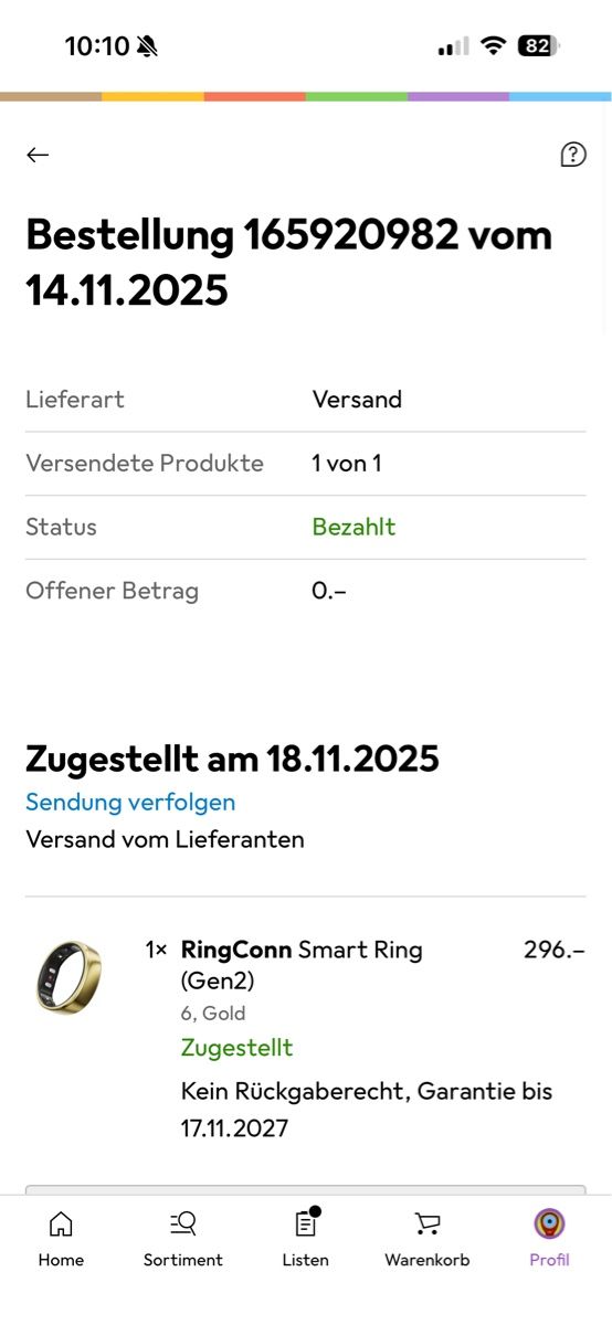 Ringe: RingConn Gen 2 Grösse 6 gold Smartring Smartwatch – Neu (gemäss Beschreibung) aus Küssnacht am Rigi von alessa877 3