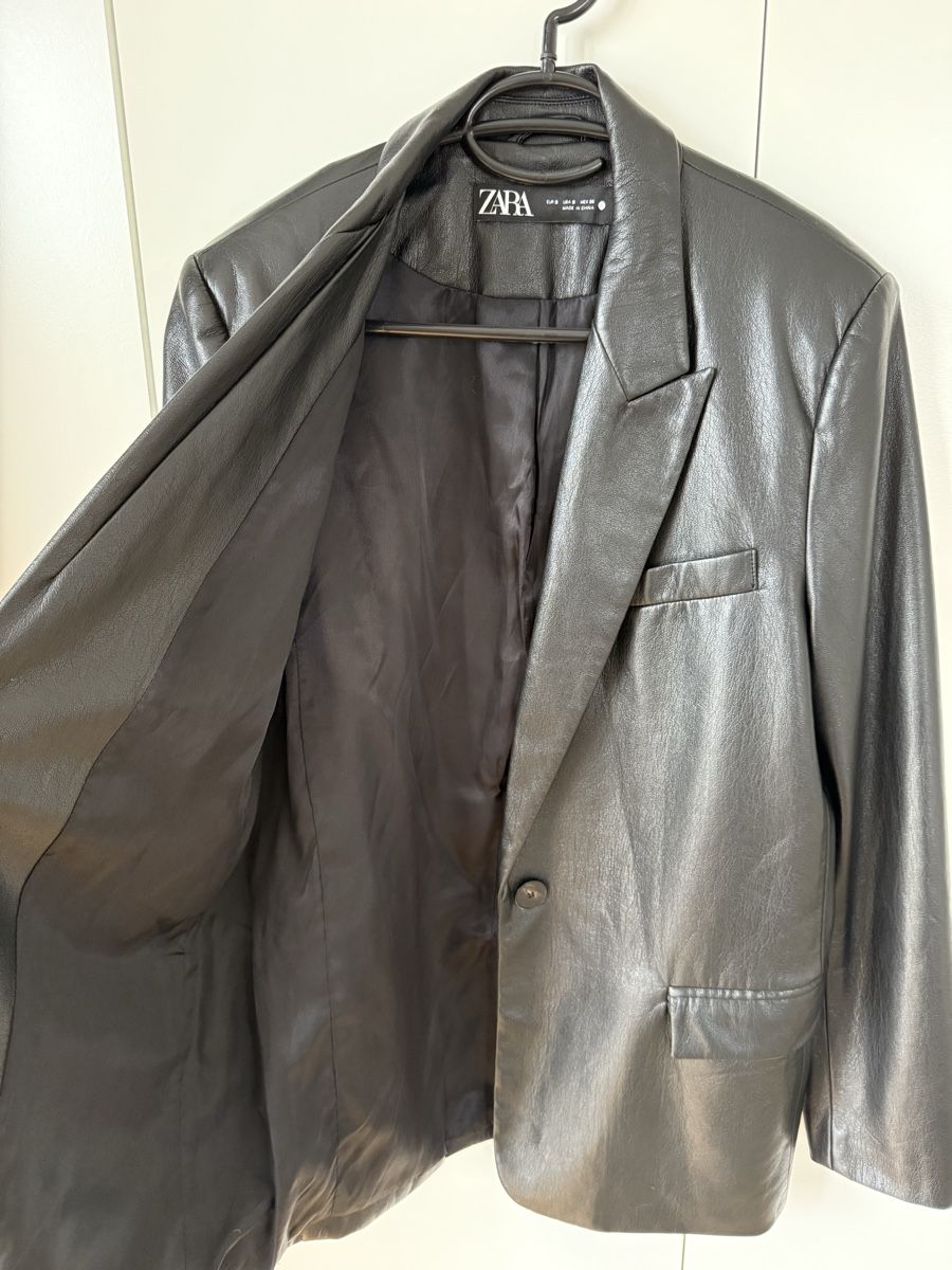 Zara Giacche: Zara faux Leder Blazer S – Usato da Luzern venduto da Aistee 3