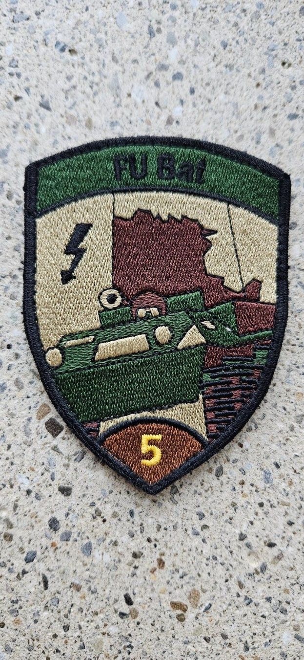 Schweizer Armee Plaketten & Abzeichen: *** Badge FU Bat 5  mit klett *** – Neu (gemäss Beschreibung) aus Riedholz von fr_sIruP