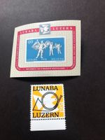 1951, Lunaba-Block W32 mit Zusatz