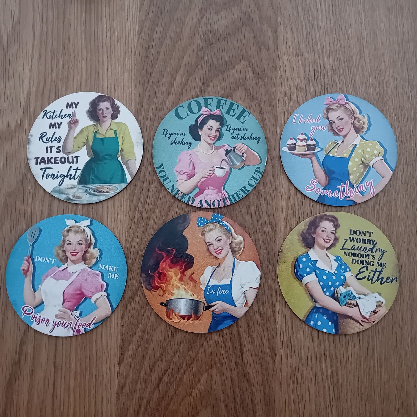Untersetzer: 6er Set Untersetzer Retro-Design neu – Neu (gemäss Beschreibung) aus Burgdorf von carodesign1