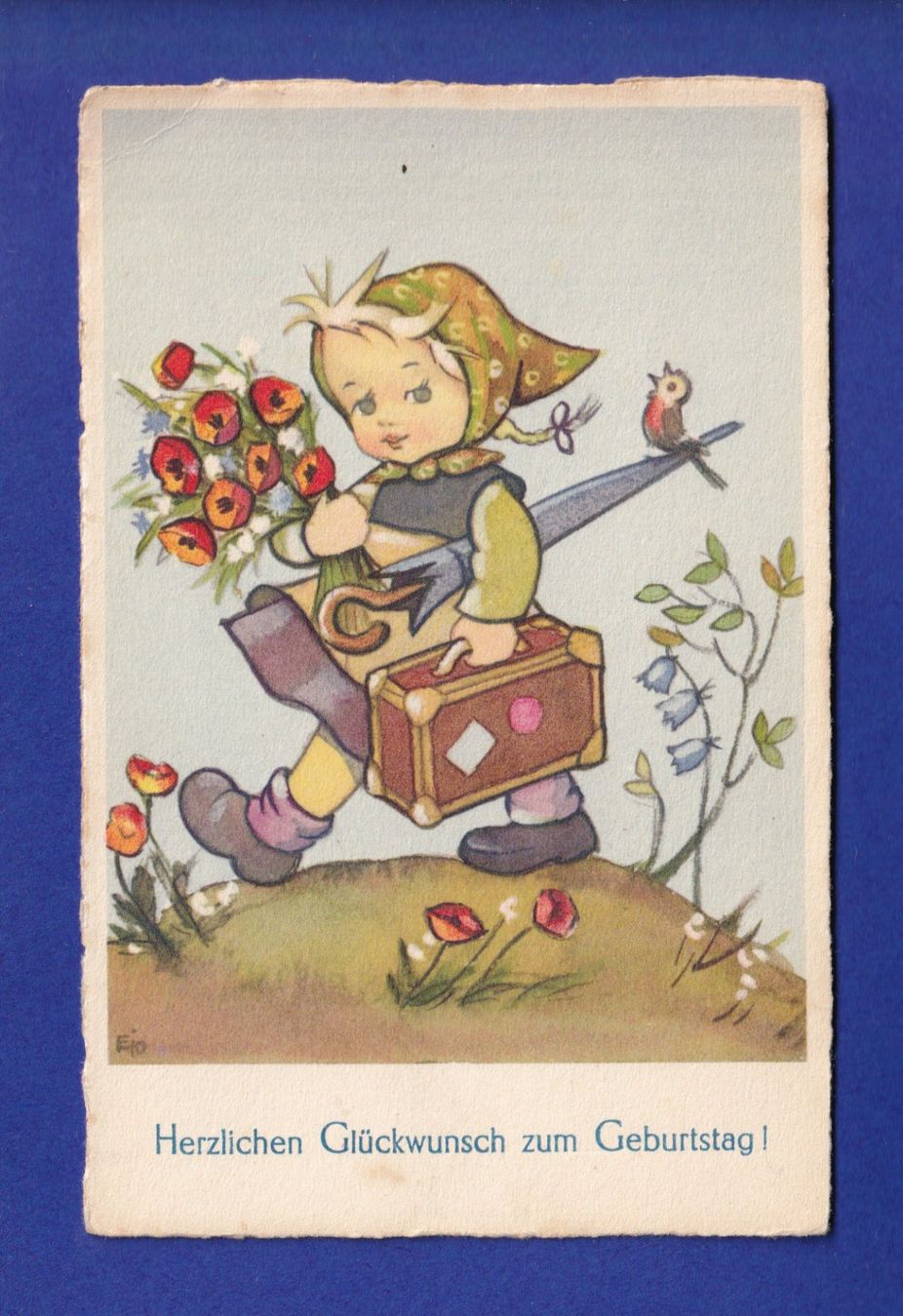 Ansichtskarten: ENFANT / KIND - Geburtstag – Gebraucht aus Pully von nicecards-shop