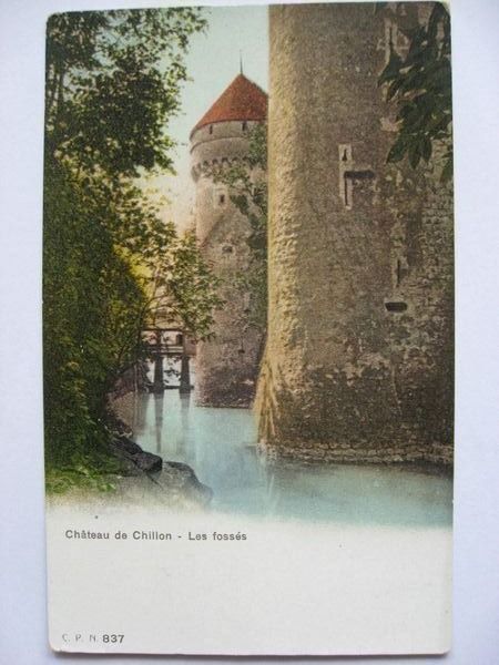 Cartoline postali: AK  Château de Chillon - Les Fossés – Usato da Gundetswil venduto da Egro01