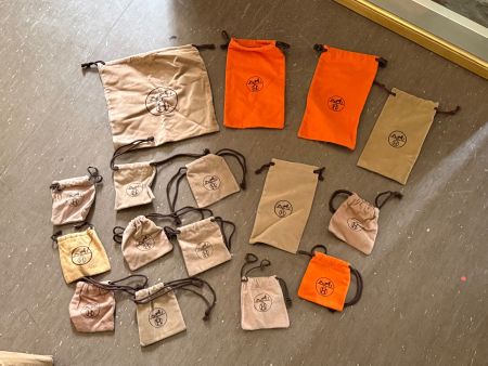 Konvolut Original Hermès Stoffbeutel Stoffbeutel Beutel