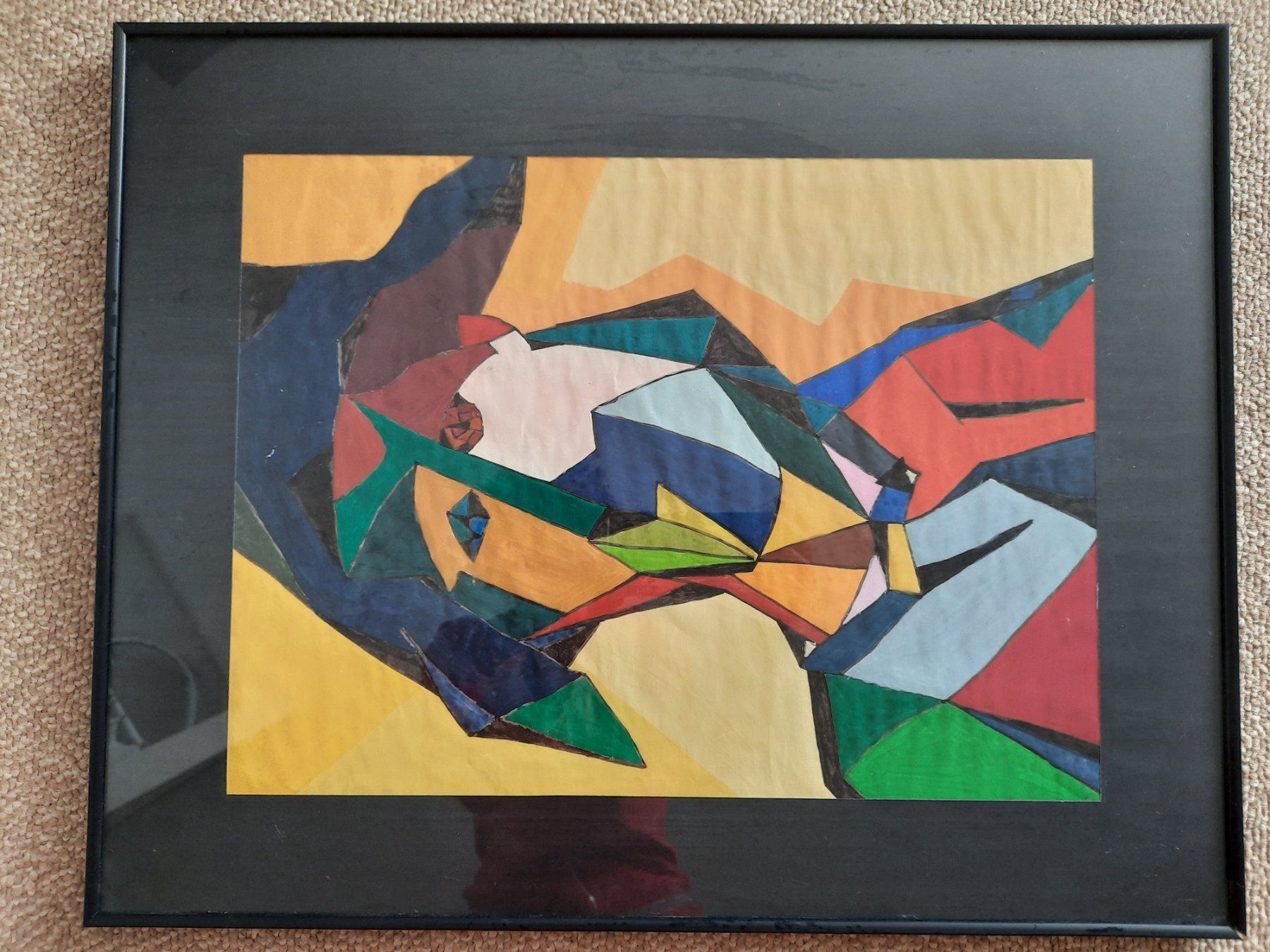 Dipinti: Collage: Gemälde im Glasrahmen 41x51 – Usato da Herrliberg venduto da AlexandraBopp 1