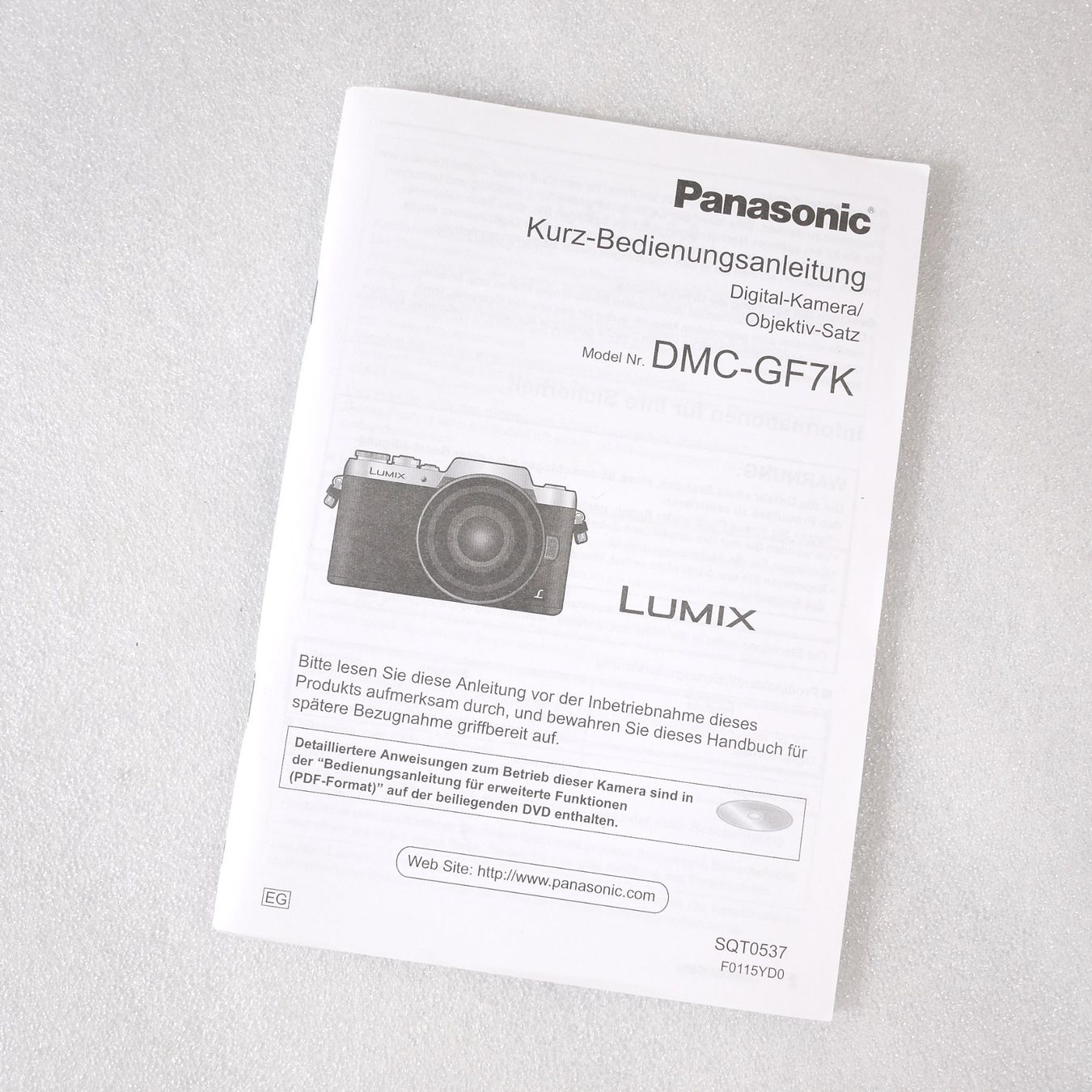 Panasonic Kamera: Panasonic Lumix DMC-GF7K DE / IT Manual – Gebraucht aus Egg b. Zürich von JCB