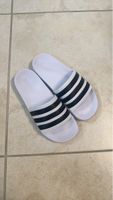 Badeschuhe Adidas Adilette weiss schwarz gebraucht