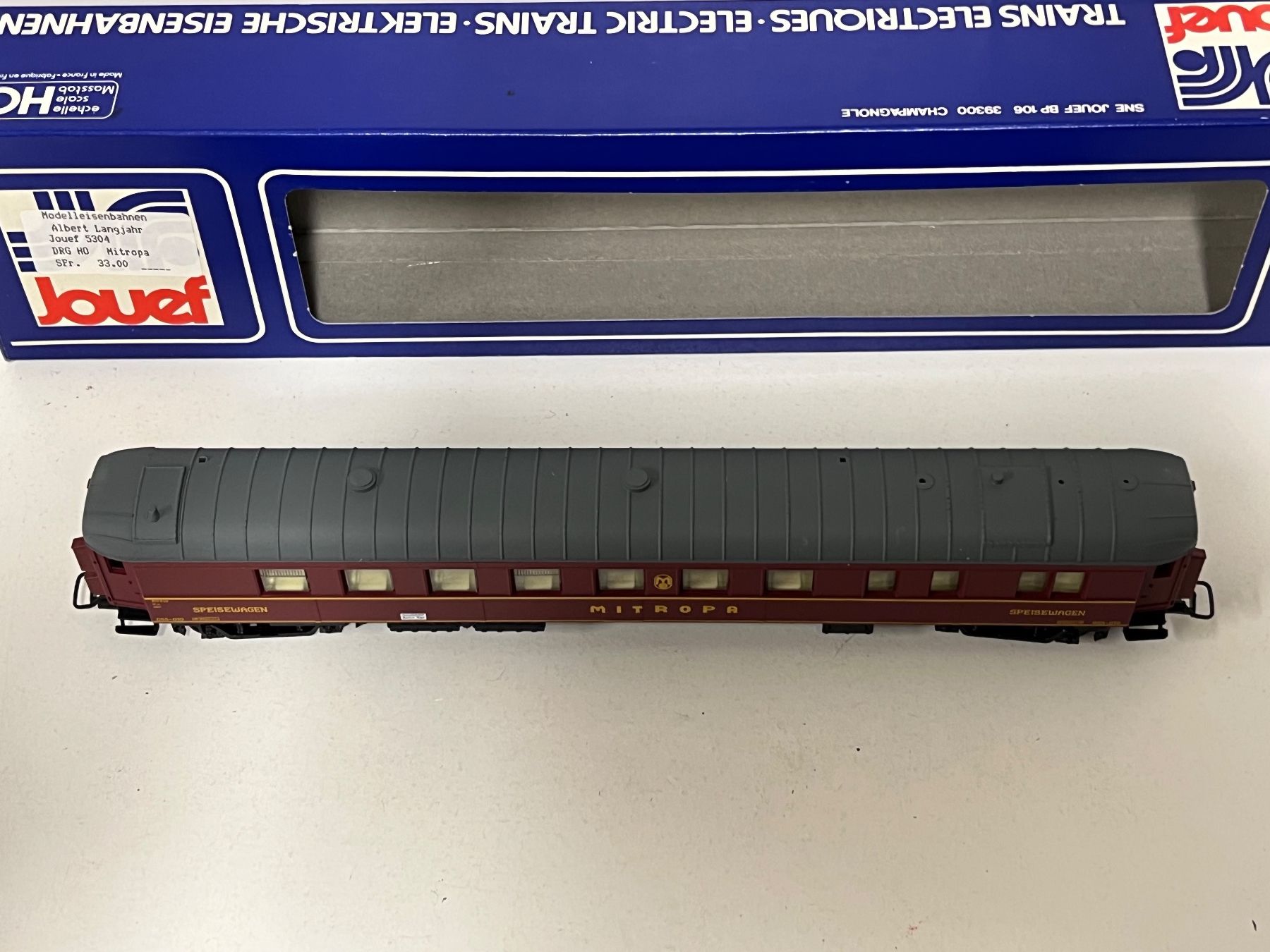 Jouef Modellini di ferrovie: Jouef  5304  MITROPA - Speisewagen H0 DC – Nuovo (secondo la descrizione) da Geroldswil venduto da TopTrain54 6