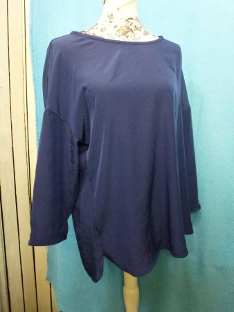 LUISA CERANO  LANGARMSHIRT BLAU SCHIMMERND GR 42 SOMMER