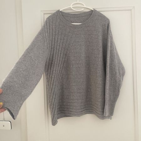 100% Kaschmir pullover, grau, Gr. 40, Bio-Qualität,
