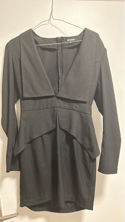 SEXY ELEGANT Cocktail Office dress Black Peplum Dress