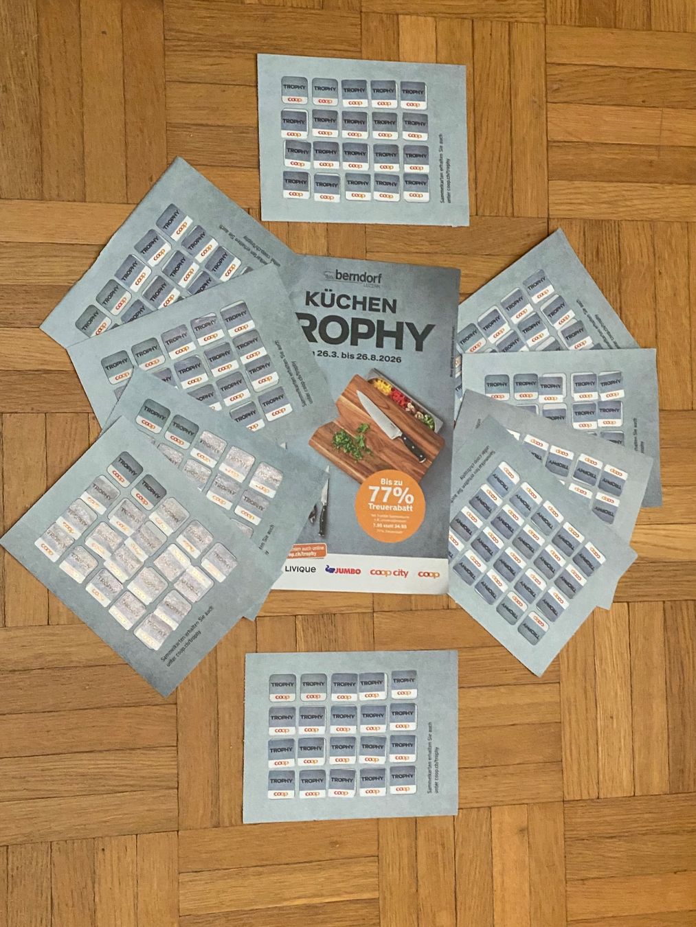 Coop Timbres & points: 10 volle Sammelkarten Coop Küchen Trophy – Neuf (Voir description) à Dietlikon par sepiwaku